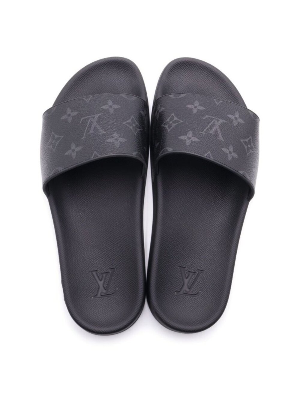 Louis Vuitton Monogram Waterfront Sandals Rubber Black VS - Picture 4 of 6